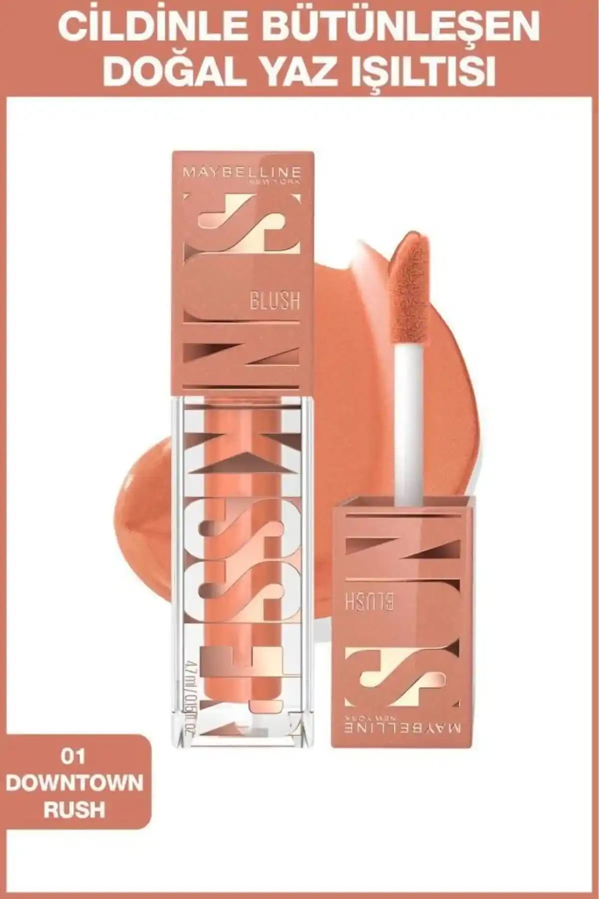 Maybelline Sunkisser Likit Allık 01 Downtown: Doğal ve Parlak Yaz Güzelliği İçin Uygun