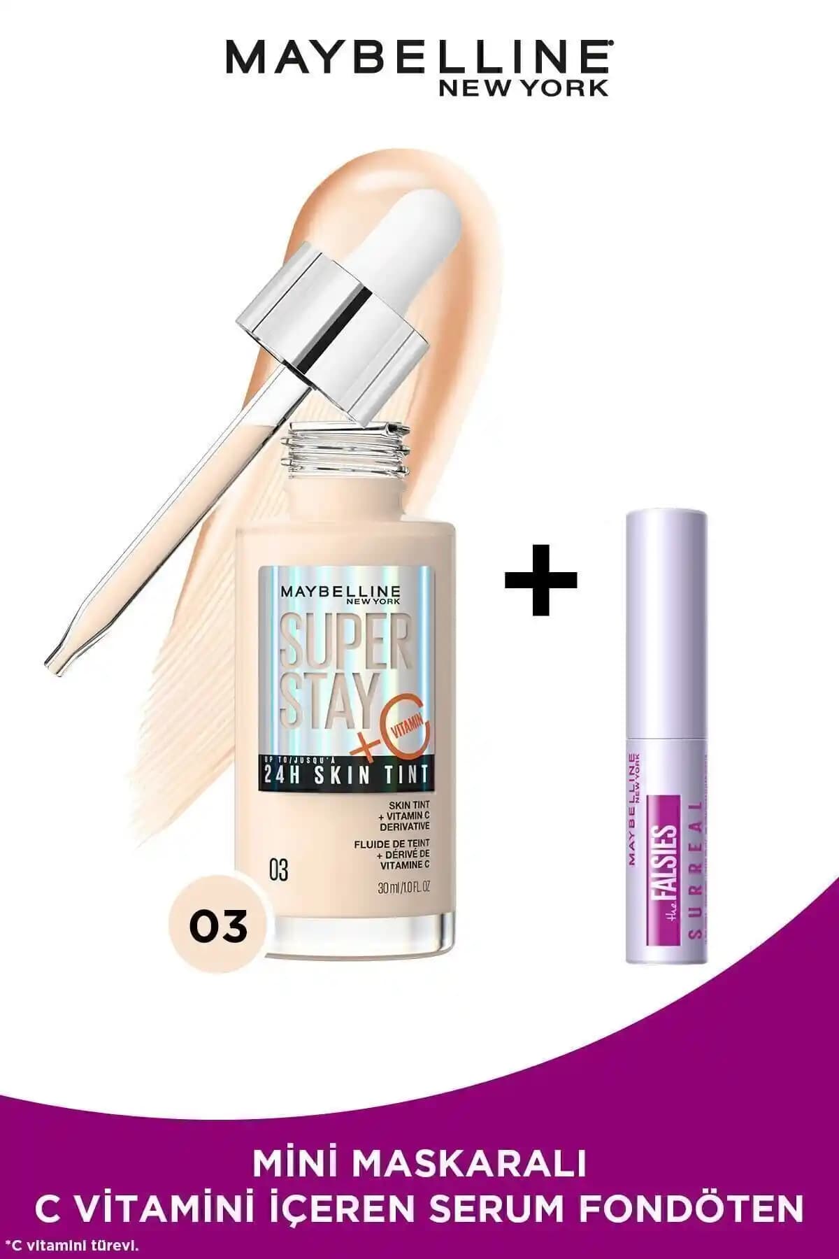 Maybelline Super Stay Skin Tint ve Mini Falsies Surreal Maskara Ürünleri İncelemesi