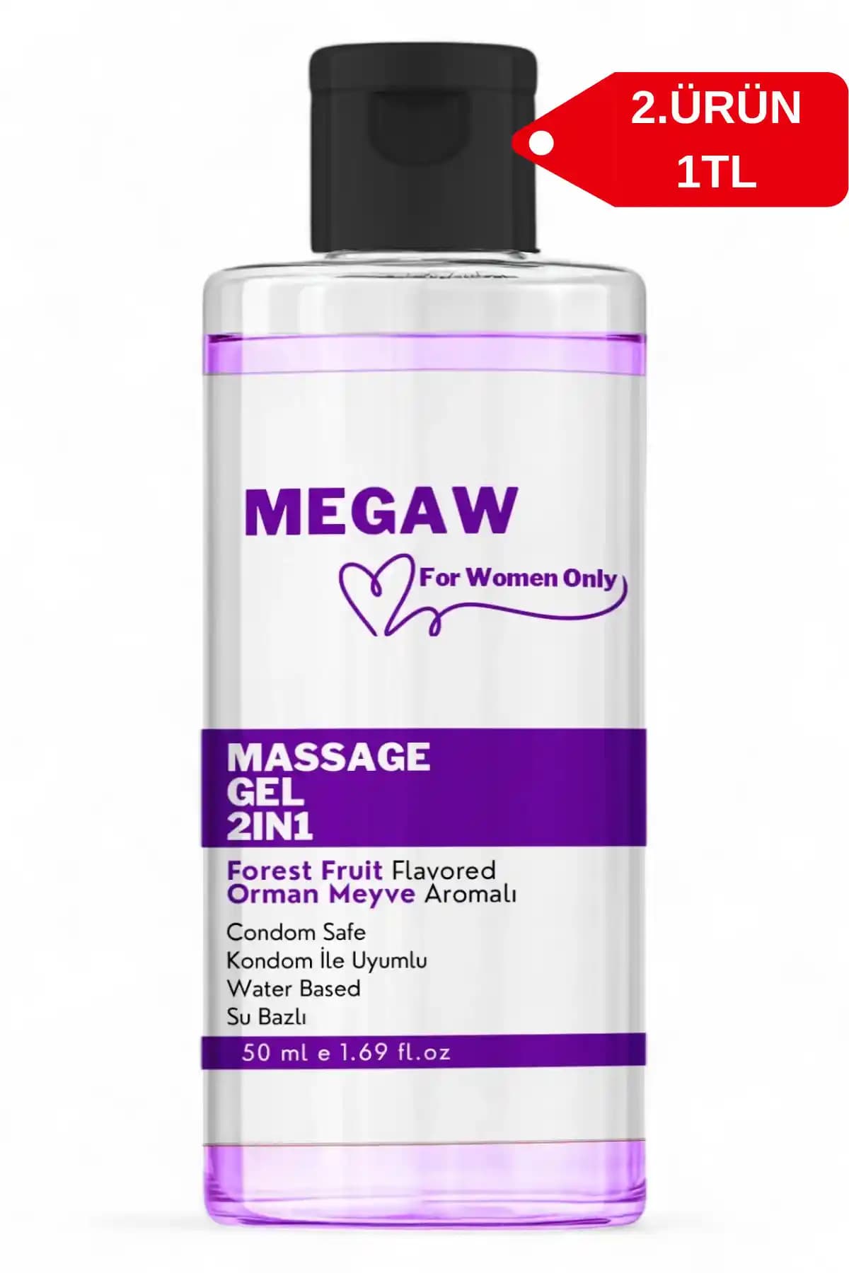 Megaw Forest Fruits Kayganlaştırıcı Jel 50 ml doğal ve uzun süreli kayganlık sağlayan ürün