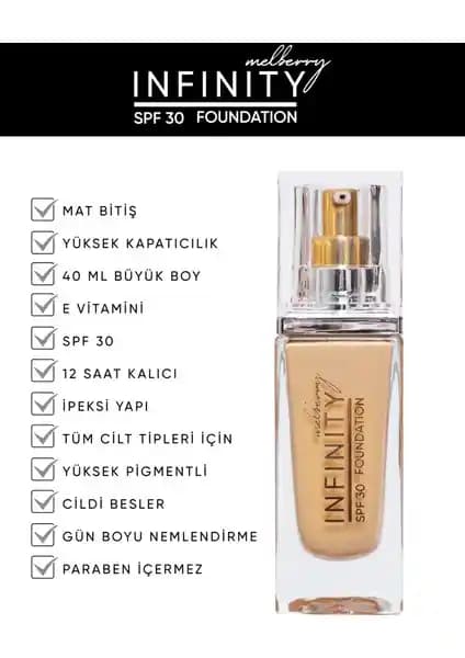 Melberry Infinity Fondöten: Yüksek Kapatıcılık ve Uzun Süreli Kalıcılık Sağlayan Doğal Görünüm