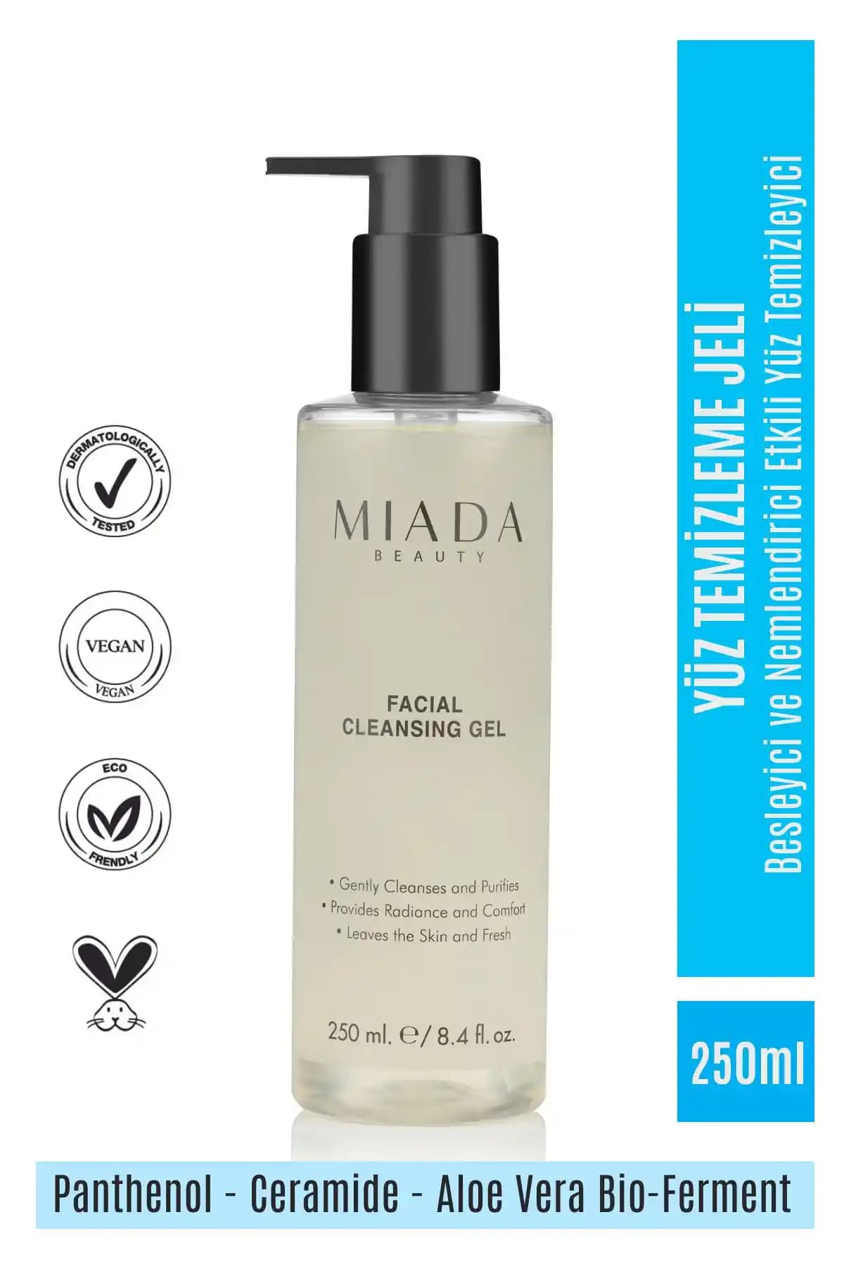 Miada Beauty Yüz Temizleme Jeli: Hassas ve kuru ciltler için doğal ve nazik temizlik çözümü