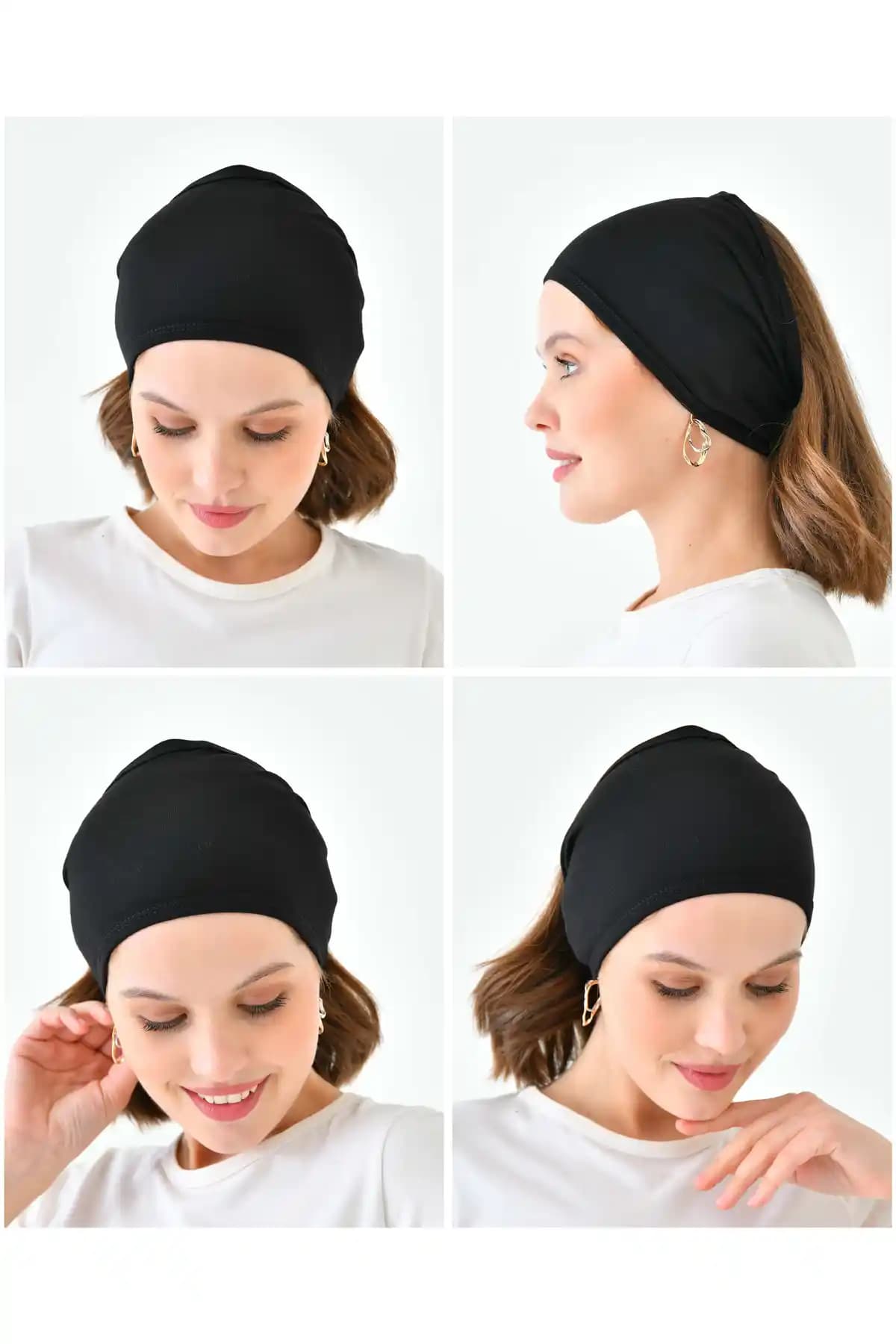 Mirach 4’lü Siyah Pamuklu Saç Bandı Seti Günlük Kullanım ve Şıklık İçin Uygun