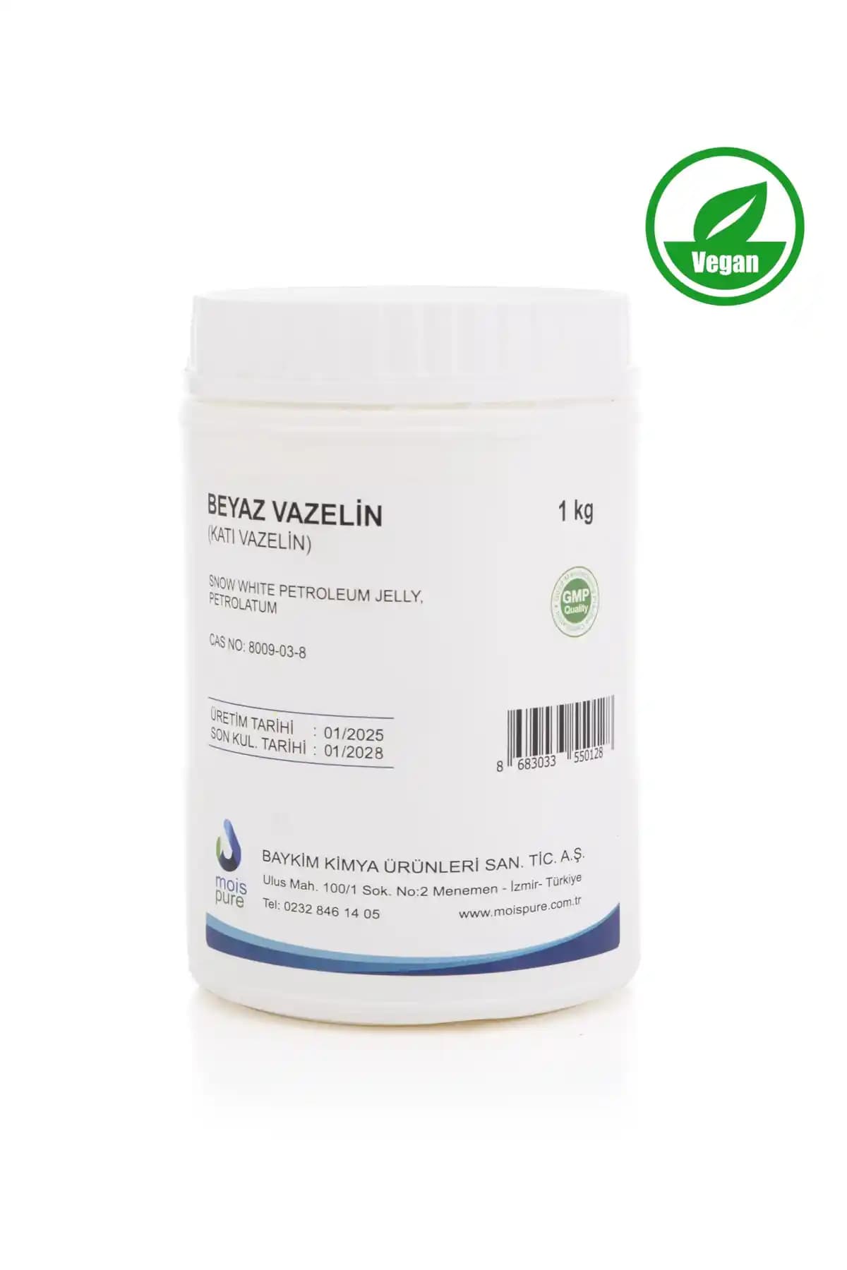 Mois Pure 1 Kg Beyaz Vazelin Doğal ve Güvenilir Cilt Bakım Ürünü