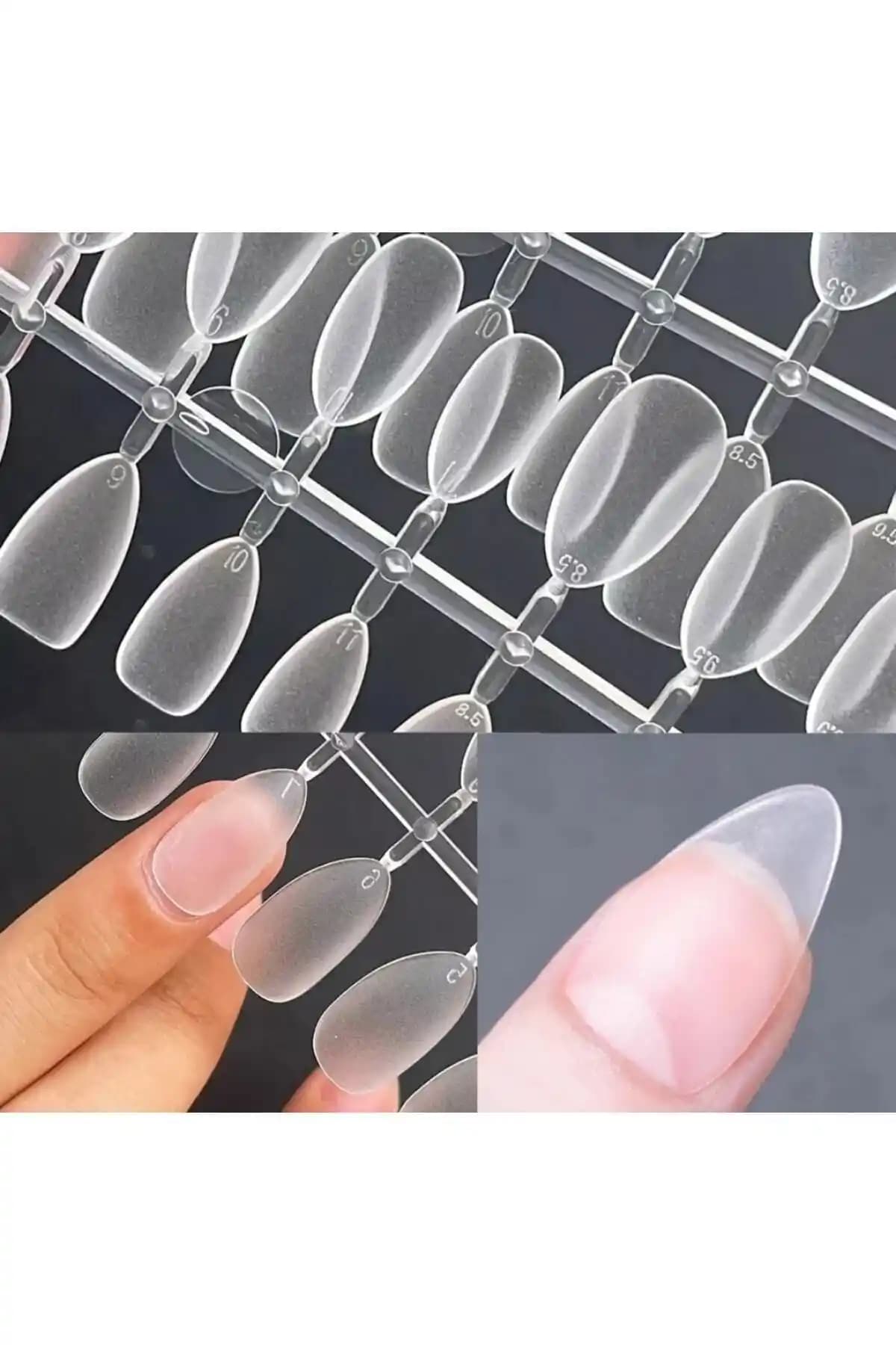 Monalisa Kadın 100'lü Takma Şeffaf Tırnak Seti Modern ve Pratik Kullanım İçin Uygun