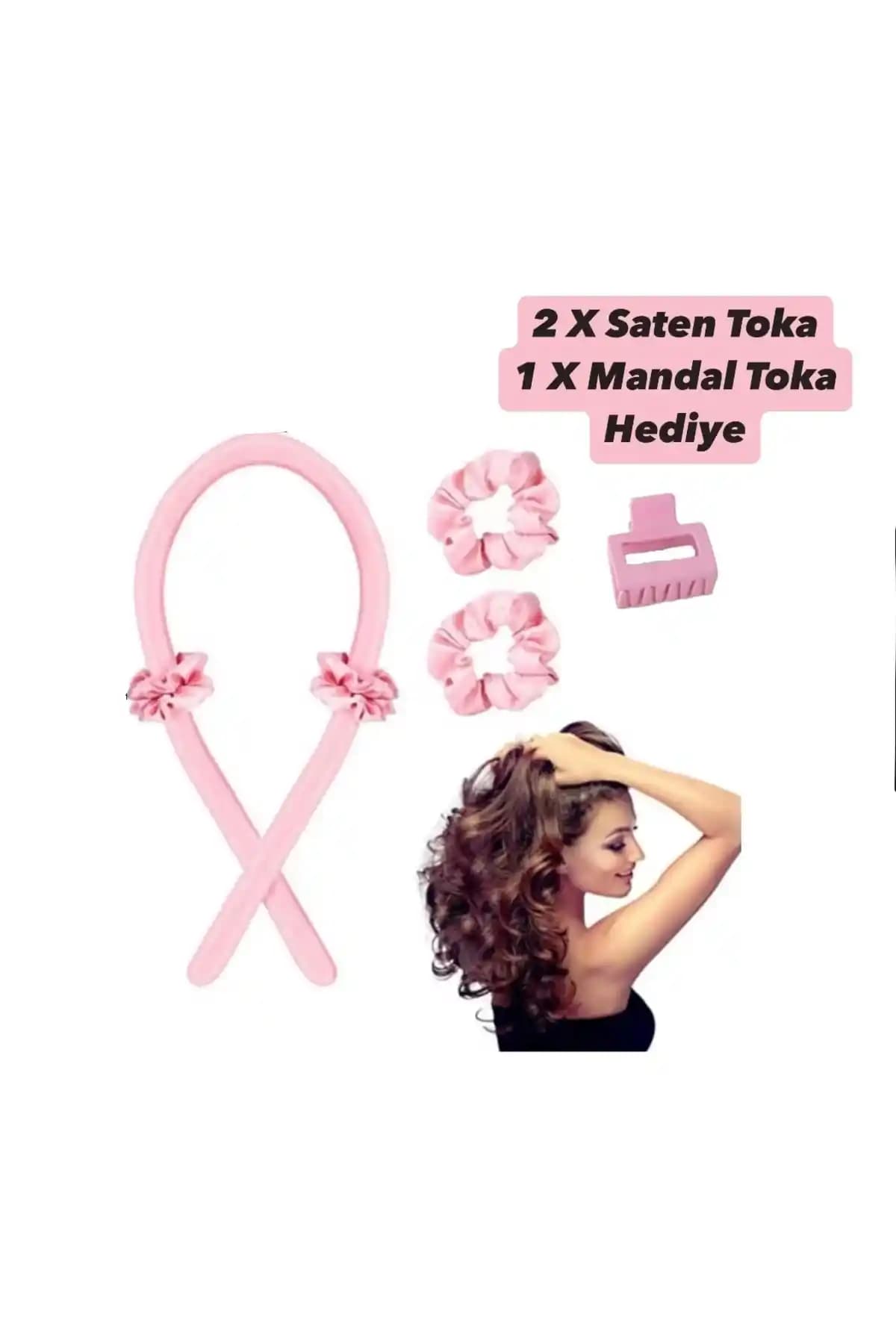 Monalisatoka Isısız Saç Şekillendirme Seti Pembe Saten Şıklığı ve Fonksiyonellik