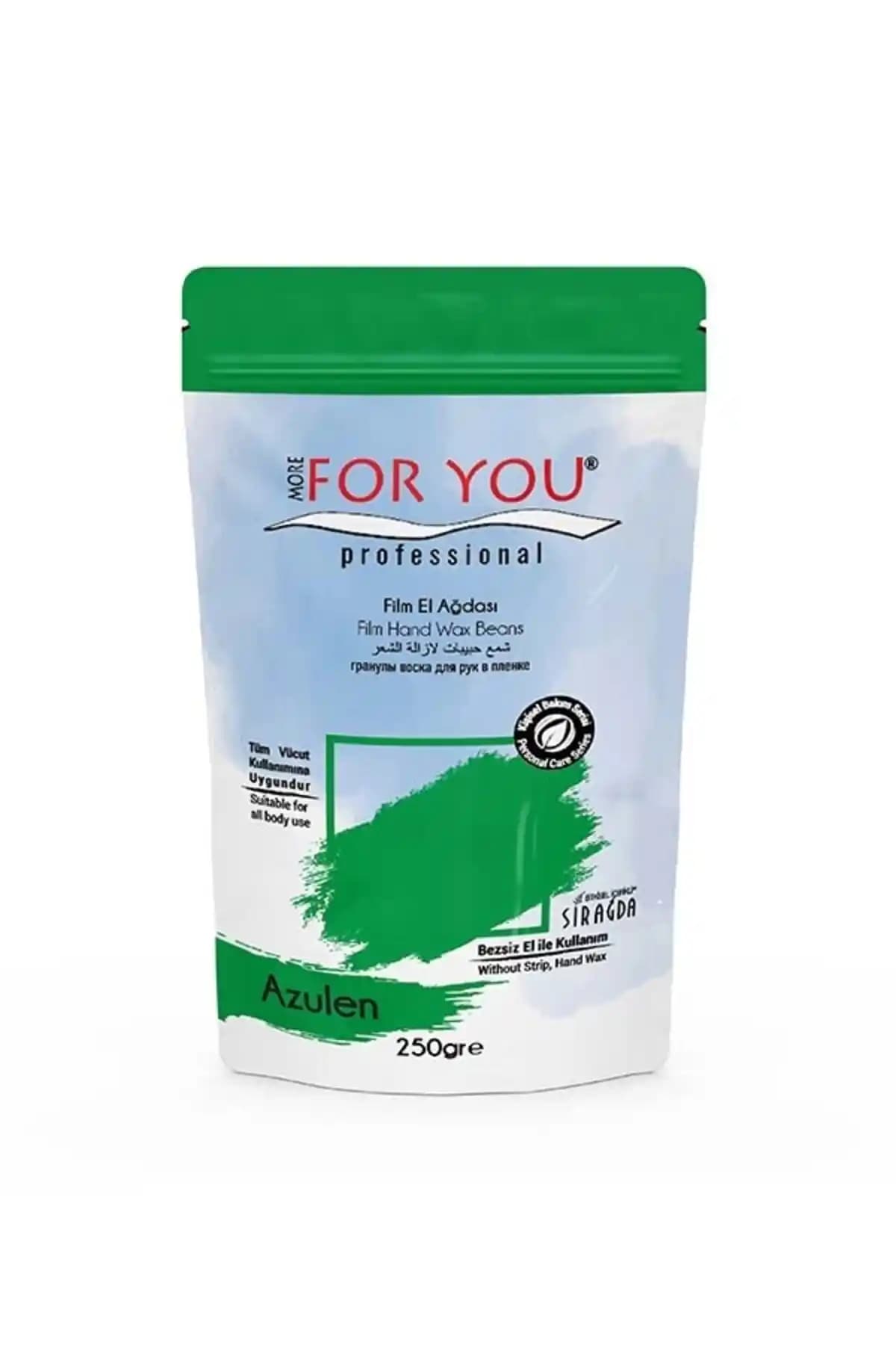 More For You Boncuk Ağda Azulen Yeşil 250 gr - Doğal ve Etkili Tüy Alma Çözümü