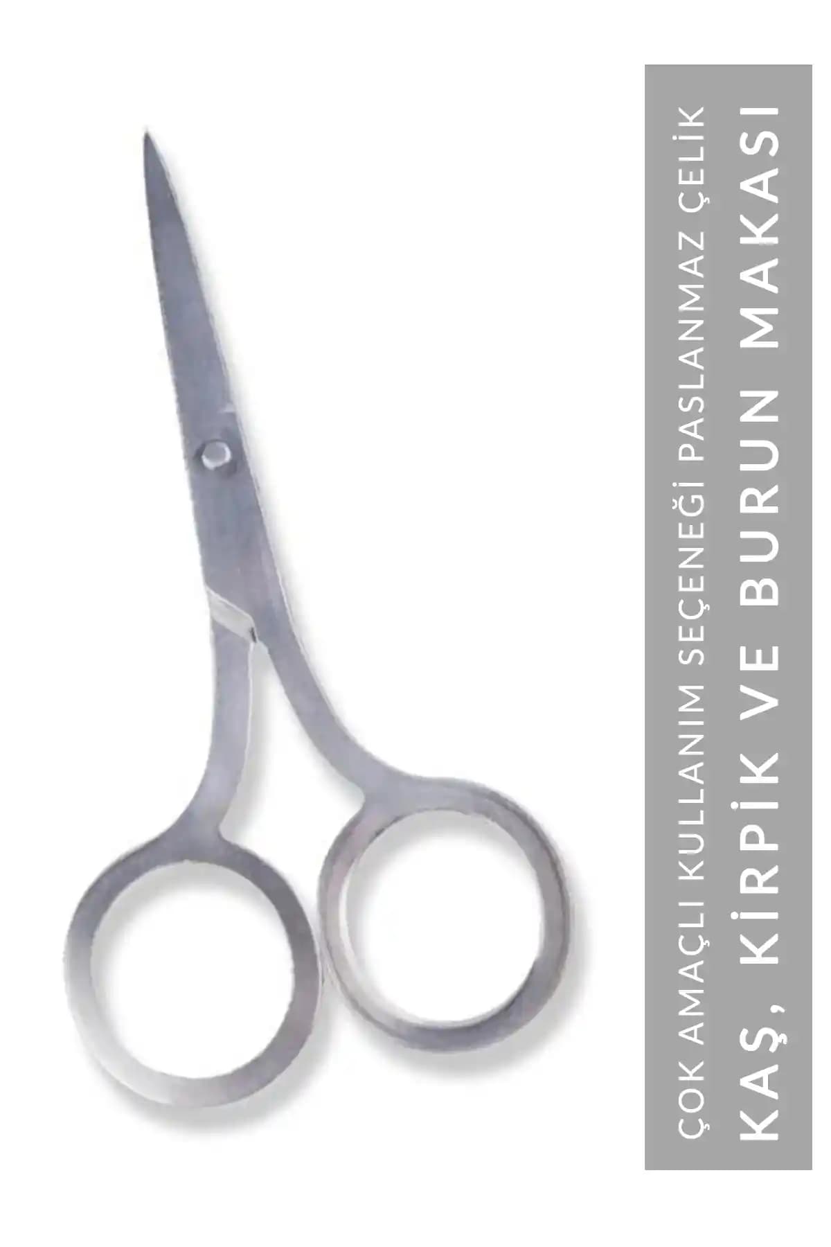 Muggio Çok Amaçlı Kaş, Kirpik ve Burun Makası Paslanmaz Çelik Ergonomik Tasarım