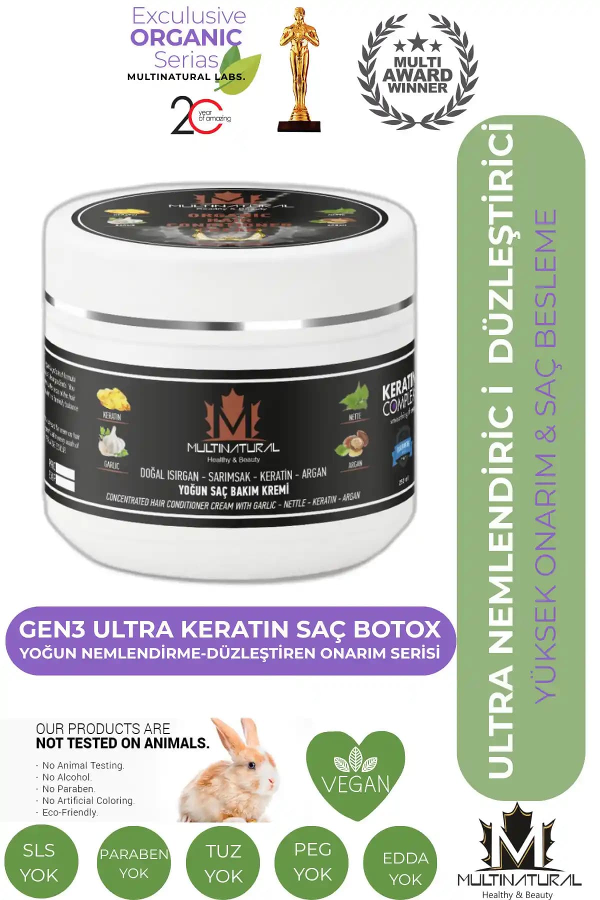 Multinatural Organik Saç Bakım Maskesi ile Saçlarınızda Güç ve Parlaklık Yaratın