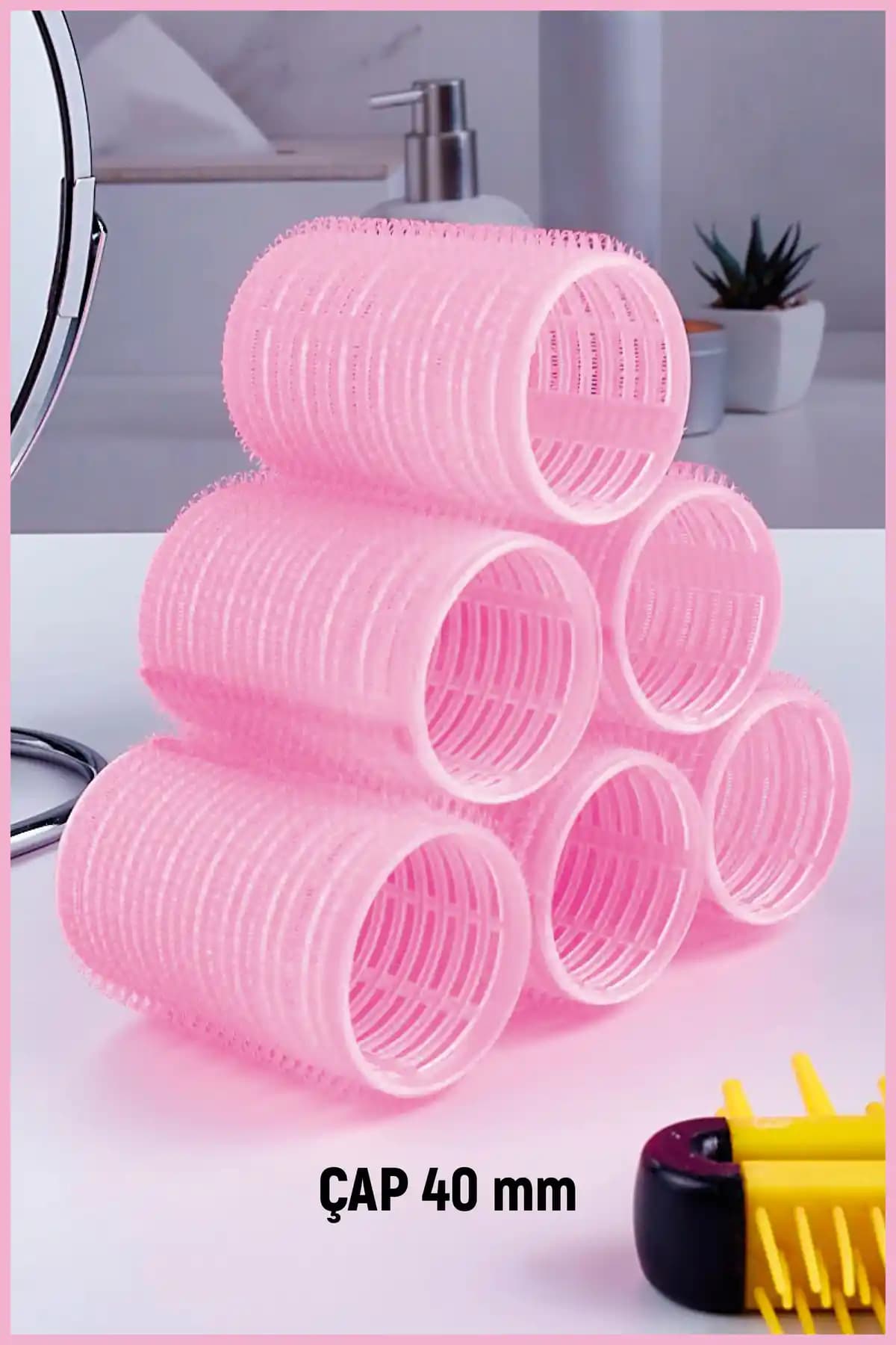 Nera Classy 6'lı Büyük Boy Bigudi Cırtlı: Pratik ve Yeniden Kullanılabilir Saç Şekillendirme Aksesuarı