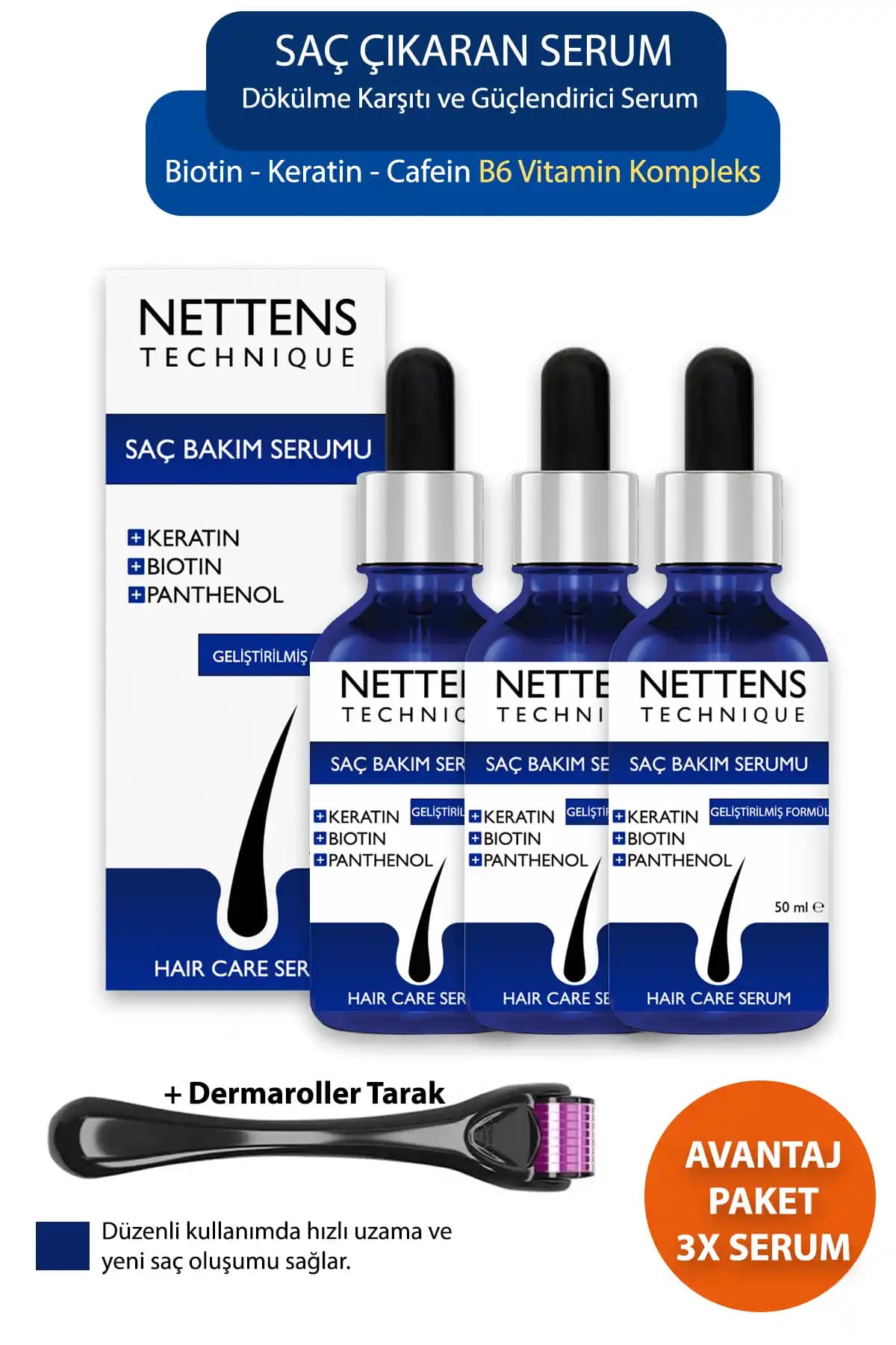 Nettens Saç Dökülmesine Karşı Hızlı Saç Uzatan ve Gürleştiren Serum İncelemesi