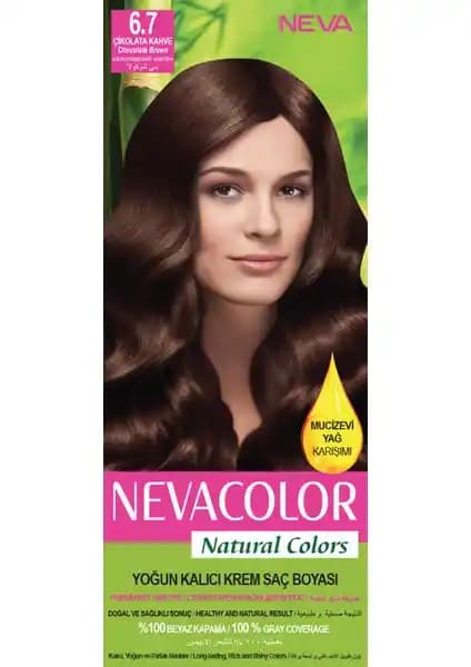Nevacolor Natural Colors 6.7 Çikolata Kahve Kalıcı Krem Saç Boyası Seti Özellikleri ve Kullanımı