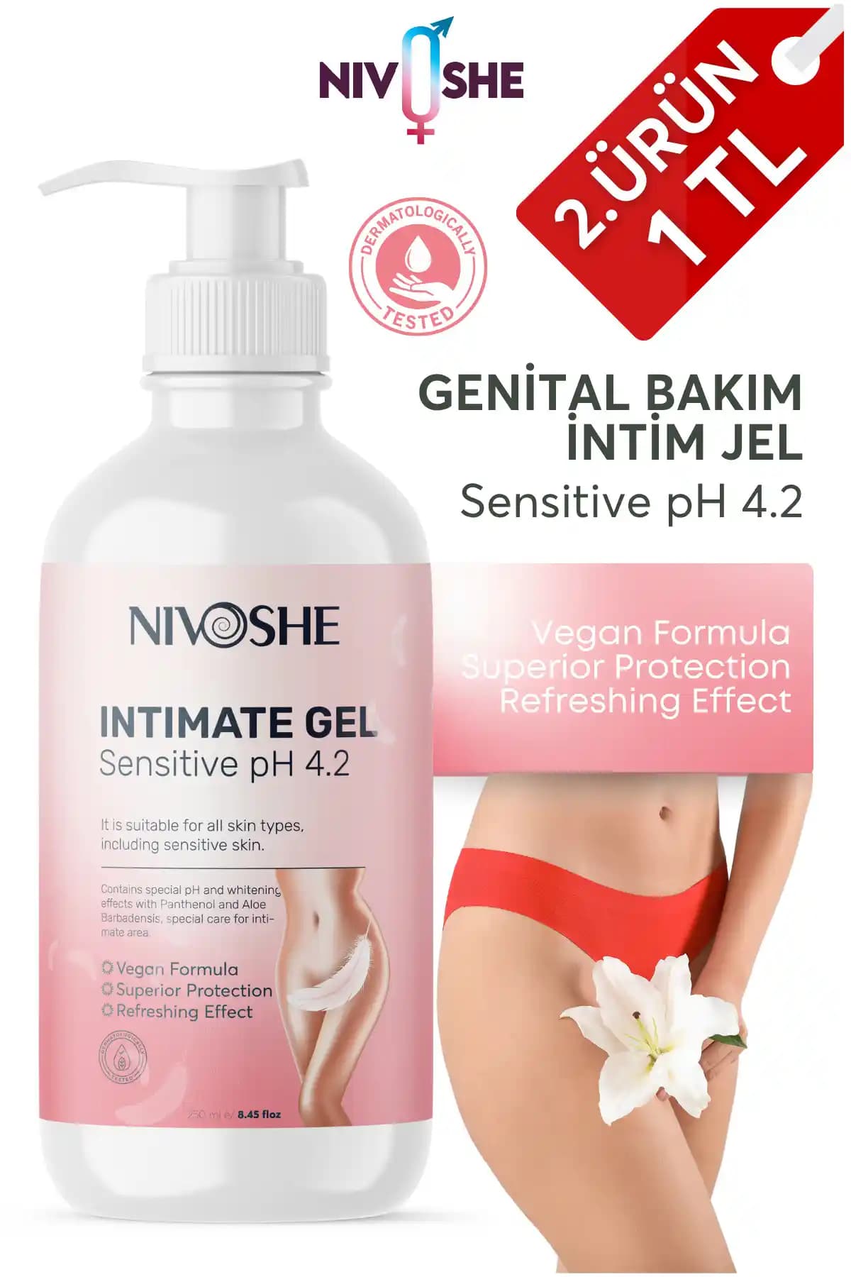 NIVOSHE Genital Bölge Bakım Jeli Sıkılaştırıcı Beyazlatıcı ve Antibakteriyel Özellikler
