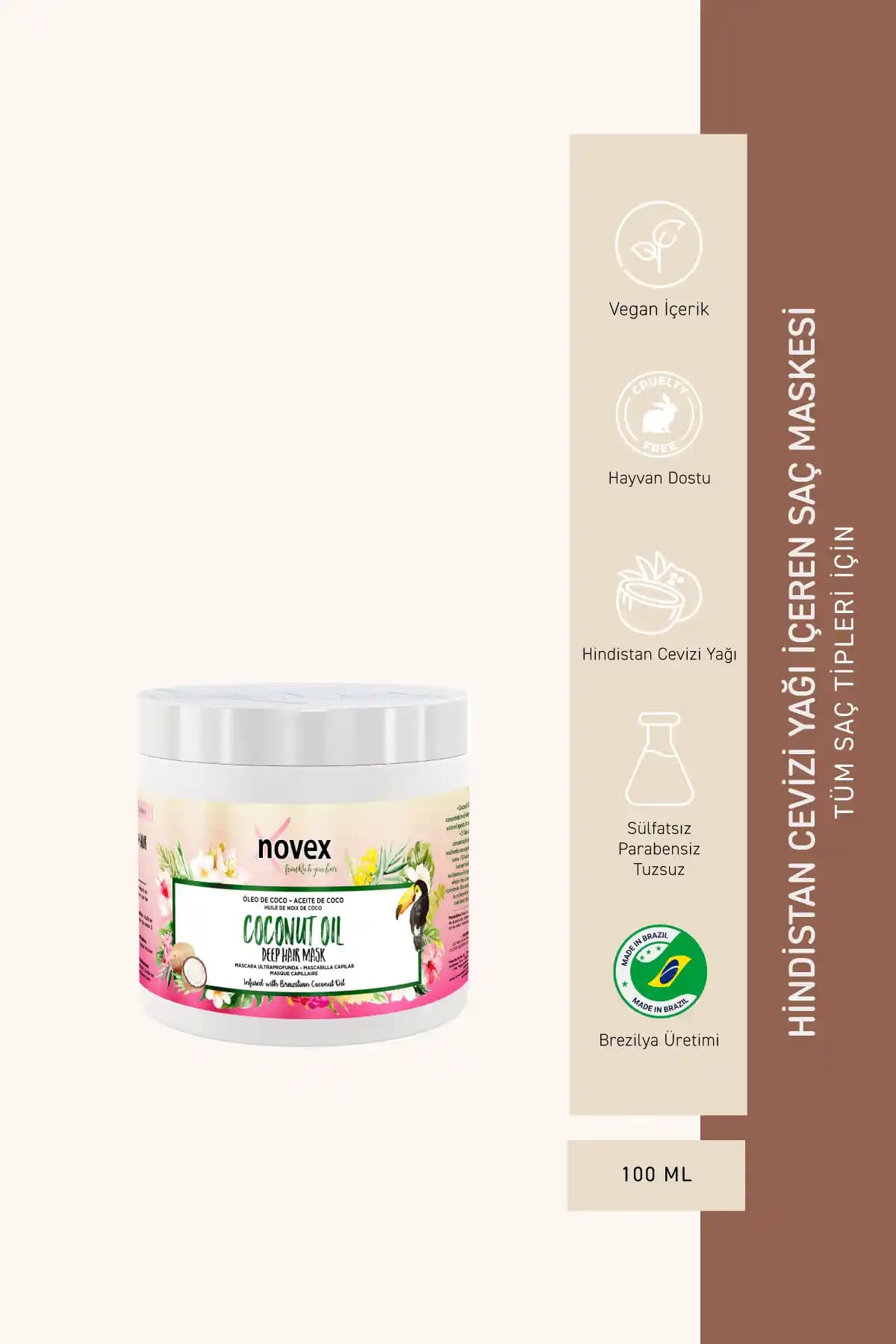 NOVEX Hindistan Cevizi Yağı ile Saç Bakımında Doğal ve Etkili Çözümler Sunan Ürün