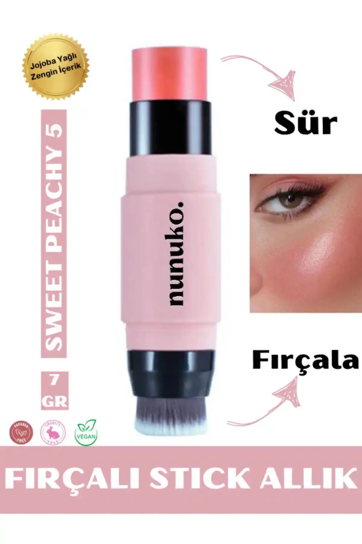 Nunuko Milky Jelly 2'li Allık: Pratik ve Çok Yönlü Doğal Görünüm İçin Uygun Makyaj Ürünü