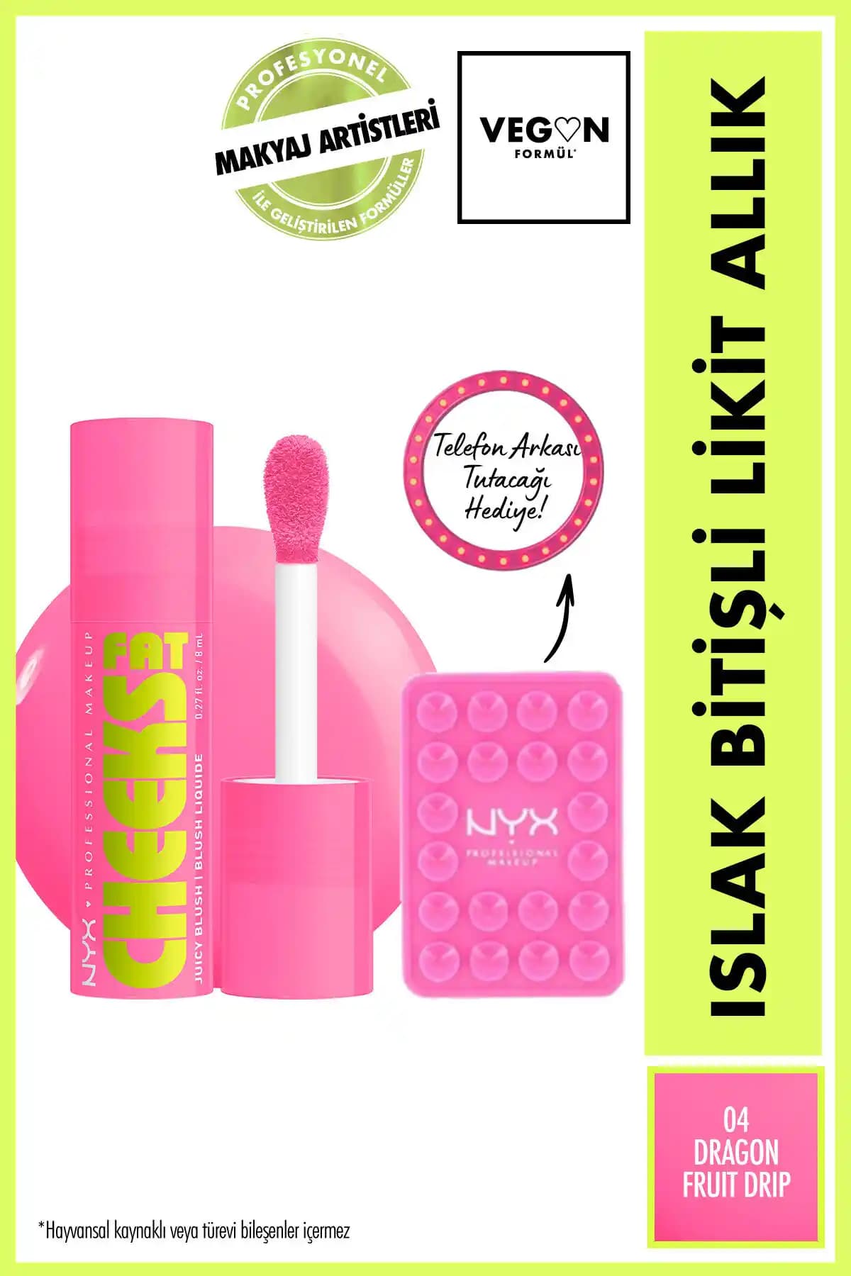 NYX Fat Cheeks Likit Allık ile Doğal ve Parlak Cilt Görünümü Sağlayan Makyaj Ürünü