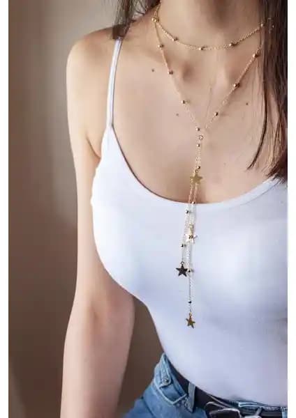 Obsessions Versa Kolye: Şık ve Çok Yönlü Altın Kaplama Takı Parçası