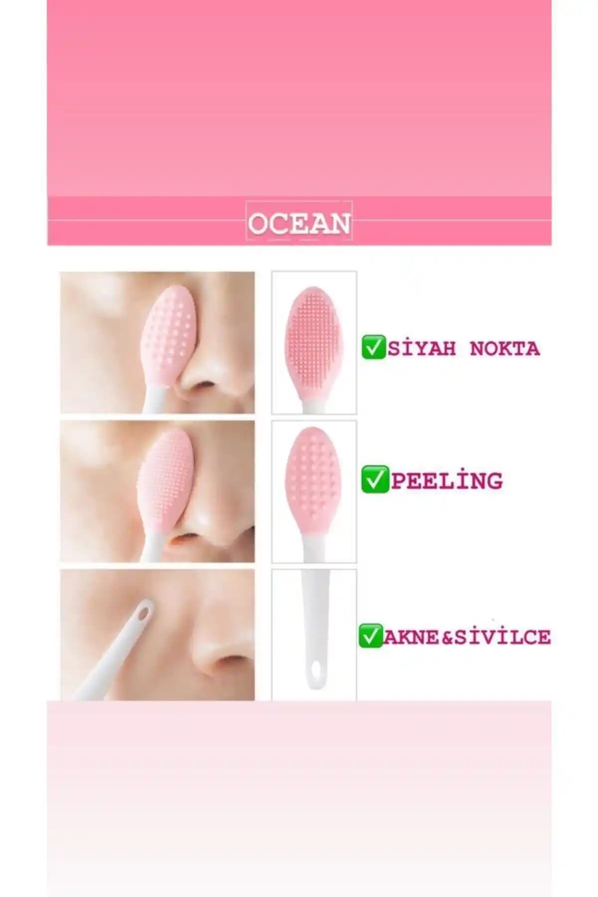 Ocean 2li Siyah Nokta ve Peeling Fırçası Cilt Temizliği ve Yenileme İçin Uygun Çözüm