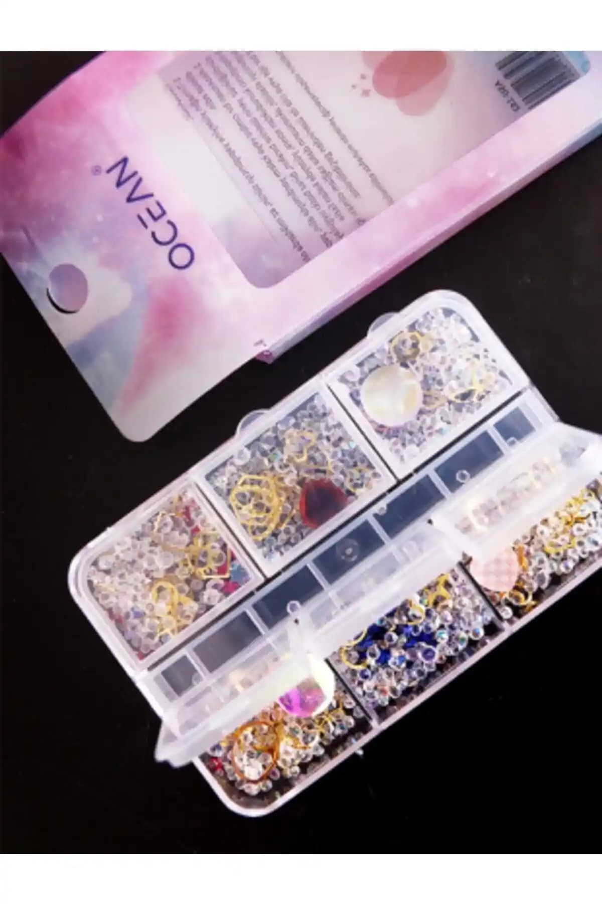Ocean Tırnak Süsleme ve Makyaj Taşı Seti ile Yaratıcı ve Renkli Güzellik Uygulamaları