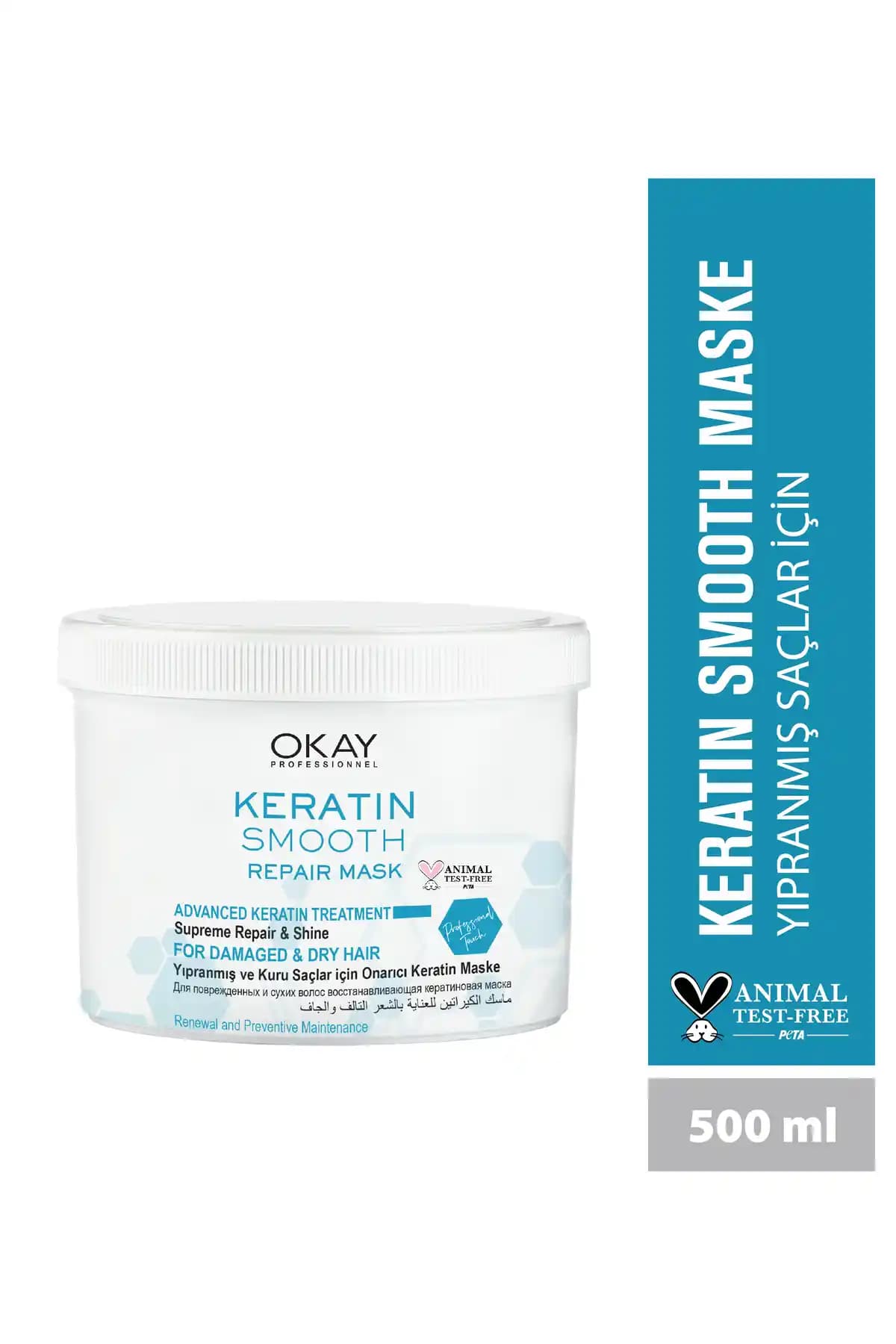 OKAYPROFESSIONNEL Keratın Smooth Onarıcı Maske: Saç Sağlığını Yeniden Kazandıran Etkili Çözüm