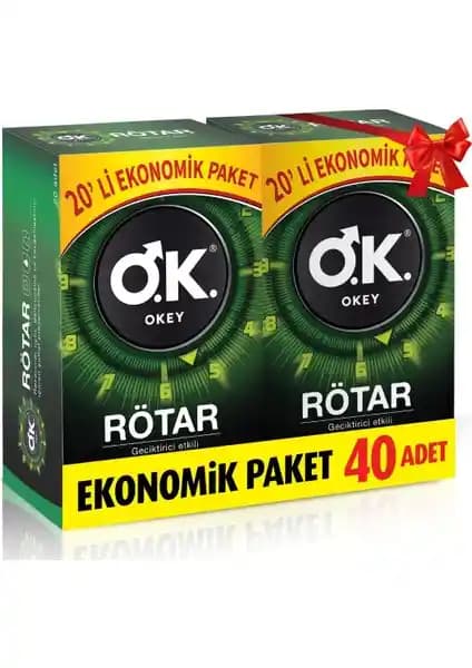 Okey Rötar 40'lı Prezervatif Paketi Güvenli ve Konforlu Cinsel Deneyim İçin