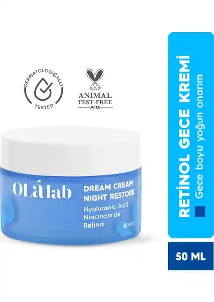 OlaLab Yaşlanma Önleyici Retinol Gece Kremi: Nemlendirici ve Cilt Yenileme Özellikleri