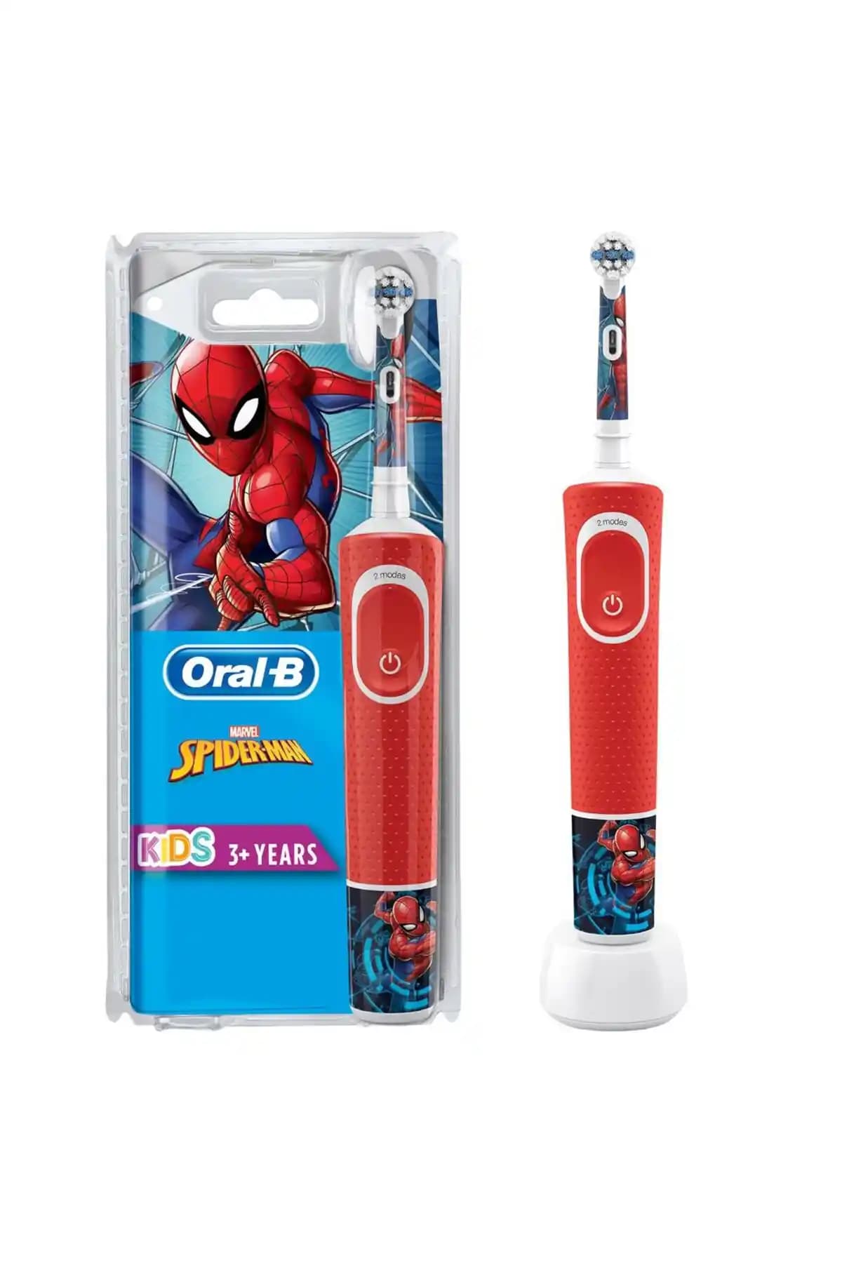 Oral-B D100 Kids Elektrikli Diş Fırçası Spiderman Temalı Güvenli ve Eğlenceli Kullanım