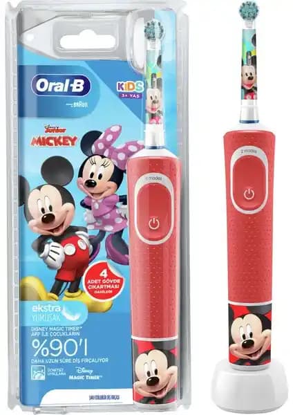 Oral-B D100 Vitality Mickey & Friends Çocuklar İçin Eğlenceli ve Etkili Şarjlı Diş Fırçası
