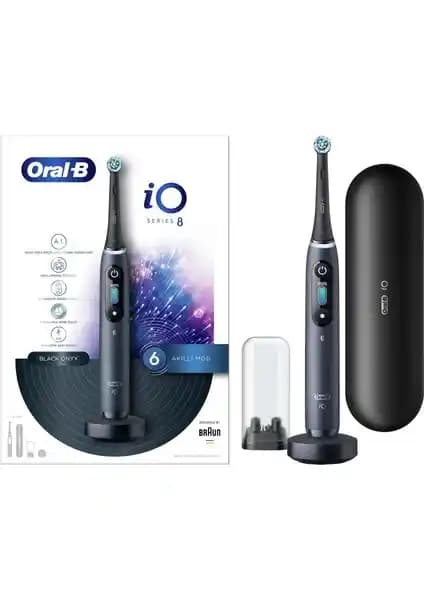 Oral-B iO 8 Siyah Şarjlı Diş Fırçası ile Modern ve Etkili Diş Temizliği Çözümü