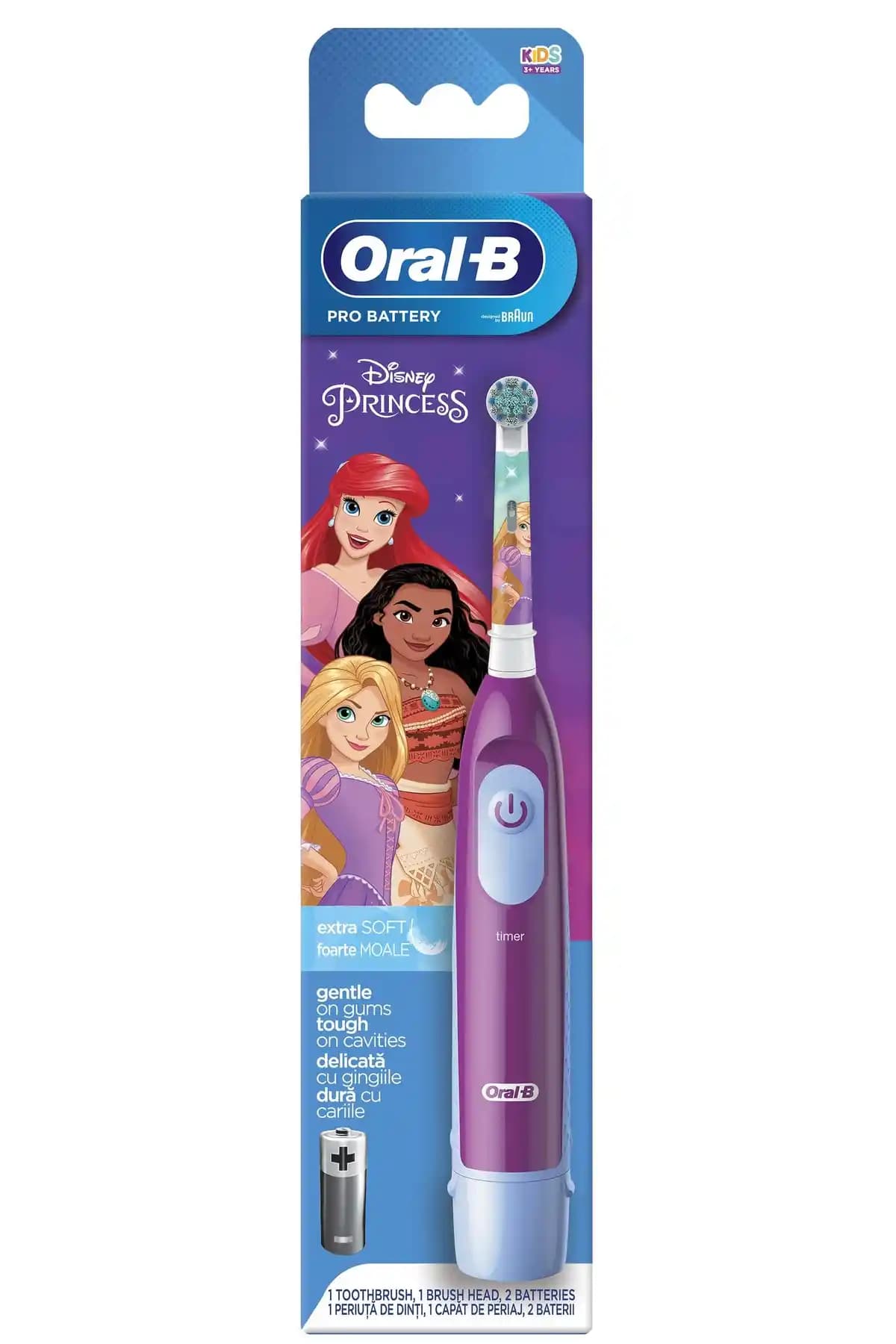 Oral-B Pro Battery Prenses Çocuk Pilli Diş Fırçası Güvenli ve Eğlenceli Diş Bakımı