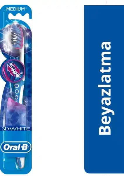 Oral-B Pro-Flex 3 Boyutlu Beyazlık Luxe Orta Boy Diş Fırçası Günlük Temizlik ve Beyazlatma İçin