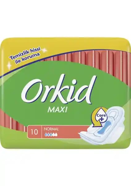 Orkid Maxi Normal Hijyenik Ped 10'lu Tekli Paket Günlük Kullanım İçin Uygun