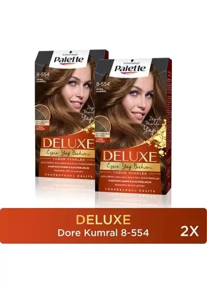 Palette Deluxe Saç Boyası Dore Kumral Renk ile Uzun Süre Kalıcı ve Parlak Saçlar