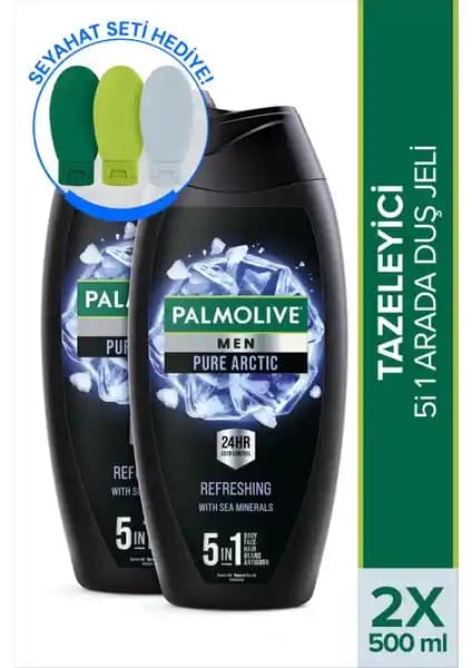 Palmolive Men Pure Artric 5i1 Erkekler İçin Çok Fonksiyonlu Ferahlatıcı Duş Jeli