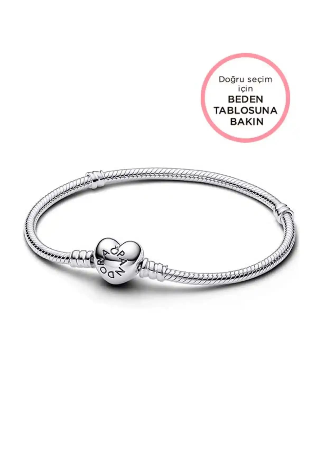 Pandora Moments Kalp Klipsli 925 Ayar Gümüş Bileklik Zarif ve Dayanıklı Takı Seçeneği