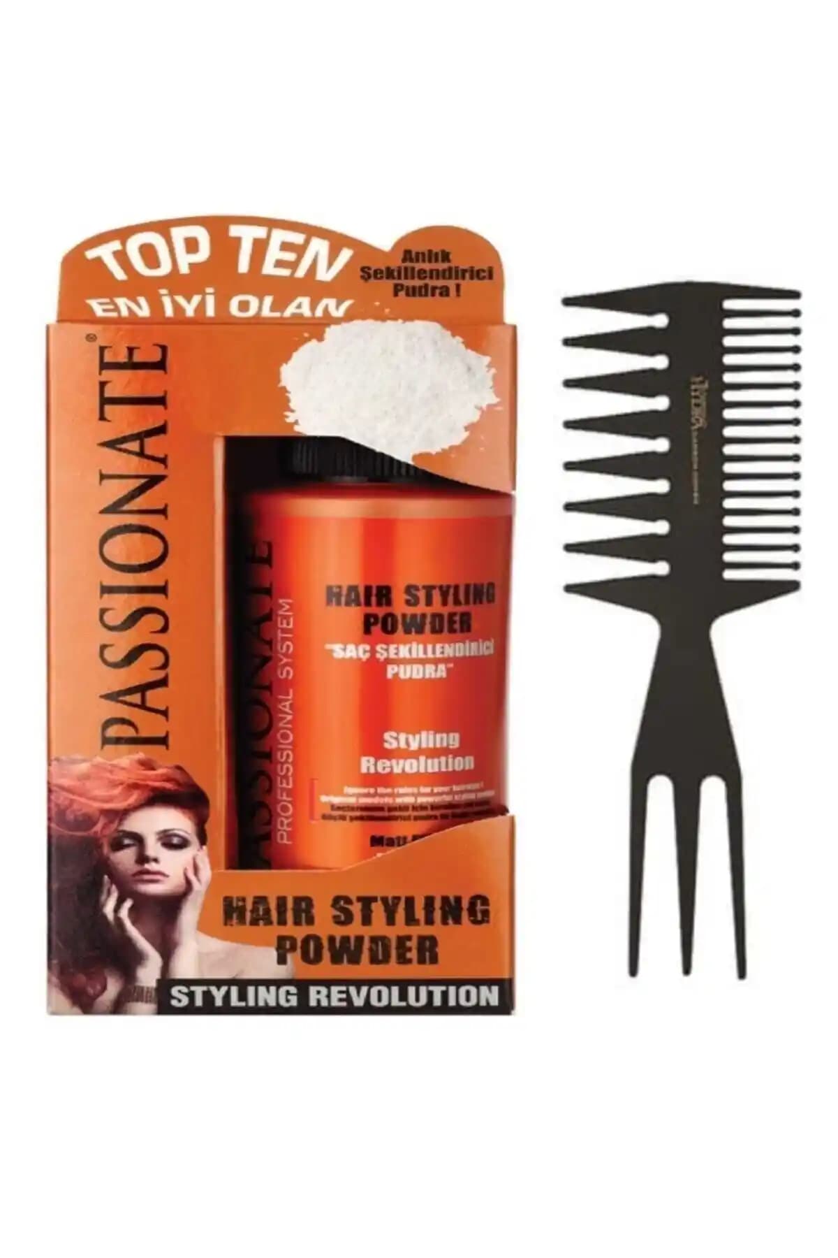 Passionate Saç Şekillendirici Pudra Güçlü Toz Mat 20 gr ve Taraklı 2'li Set ile Doğal ve Kalıcı Saç Şekli