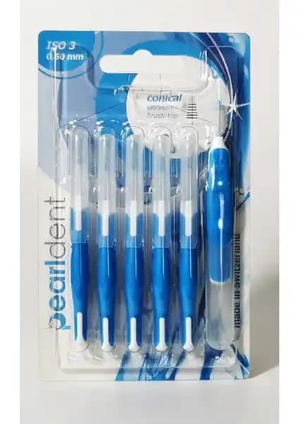 Pearldent ISO 3 Conical Kapaklı Arayüz Fırçası Seti Diş ve Diş Eti Temizliği İçin
