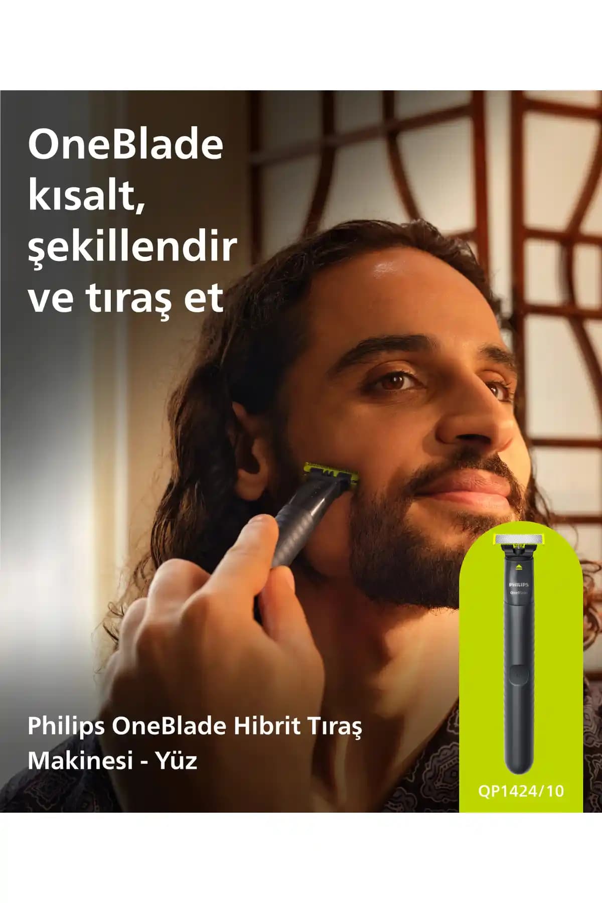 Philips Qp1424/10 One Blade Çok Yönlü Tıraş Cihazı Yüz ve Vücut Bakımı İçin
