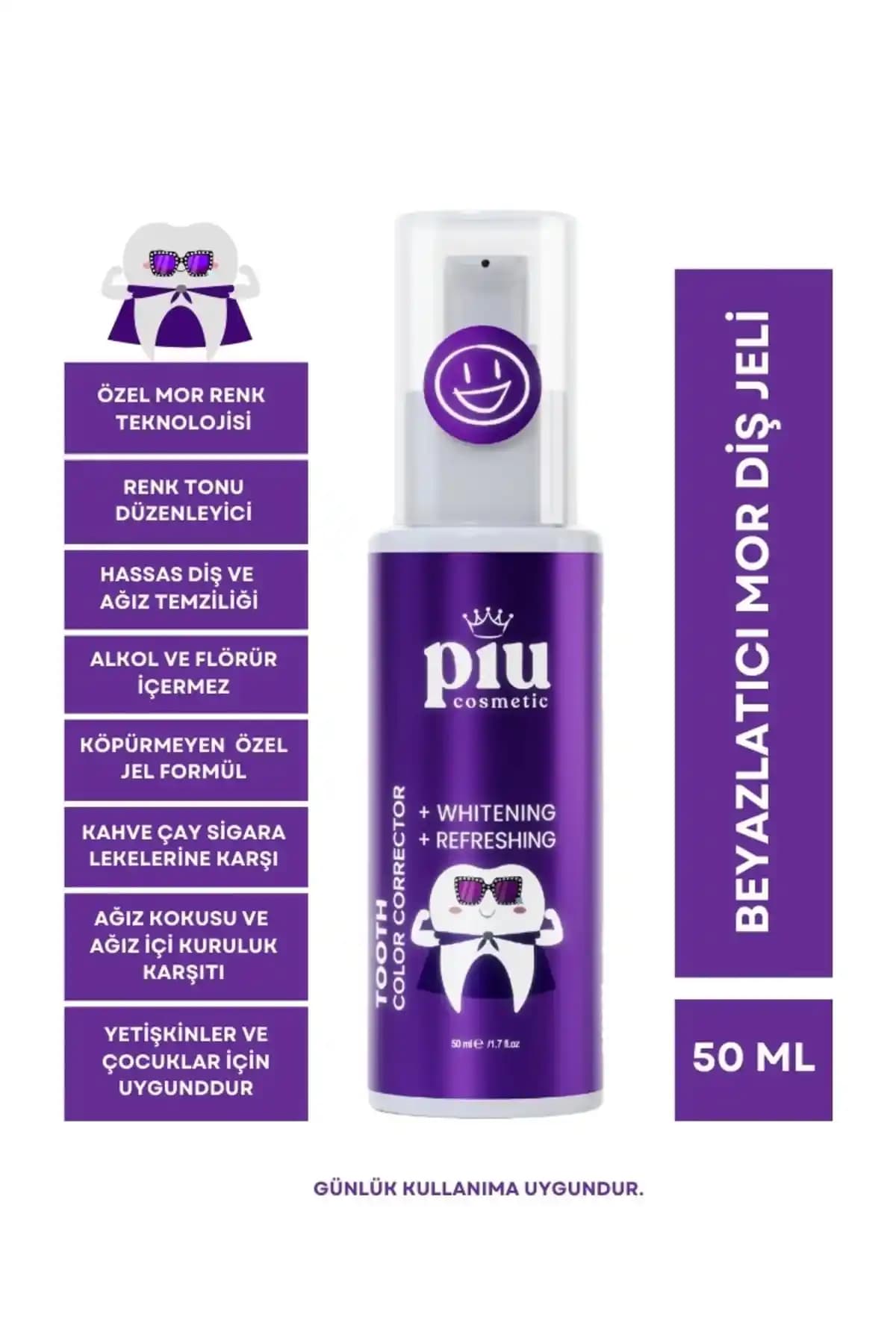 Piu Cosmetic Mor Diş Jeli: Güvenli ve Etkili Beyazlatma Çözümü