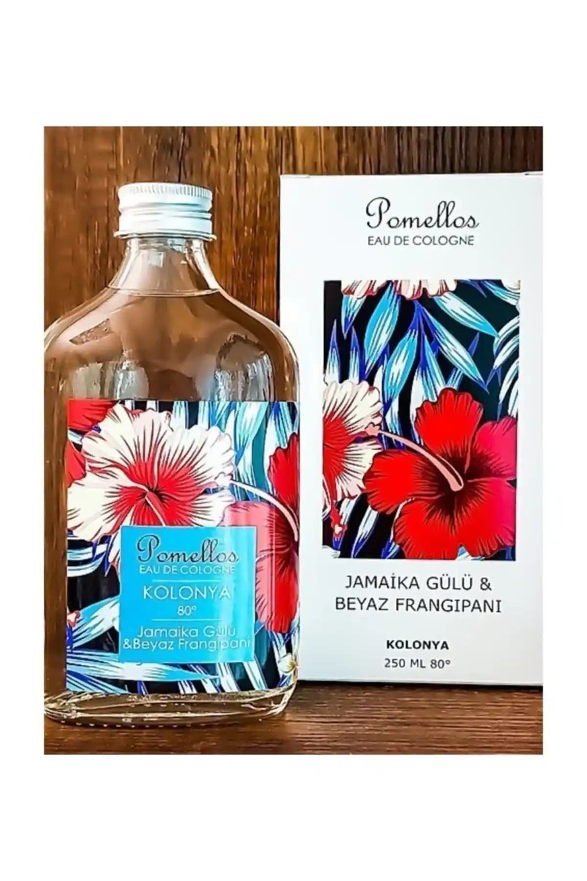 Pomellos Jamaika Gülü ve Beyaz Frangipani Kolonya 250ml yüksek kalite ve ferahlatıcı aromayla