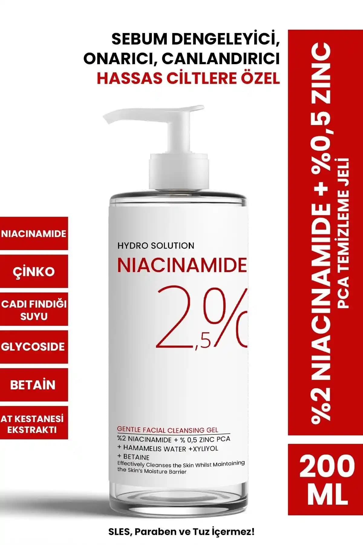 PROCSIN Hydro Solution %2 Niacinamide ve %0,5 Zinc PCA Temizleme Jeli ile Cilt Sağlığınızı Destekleyin