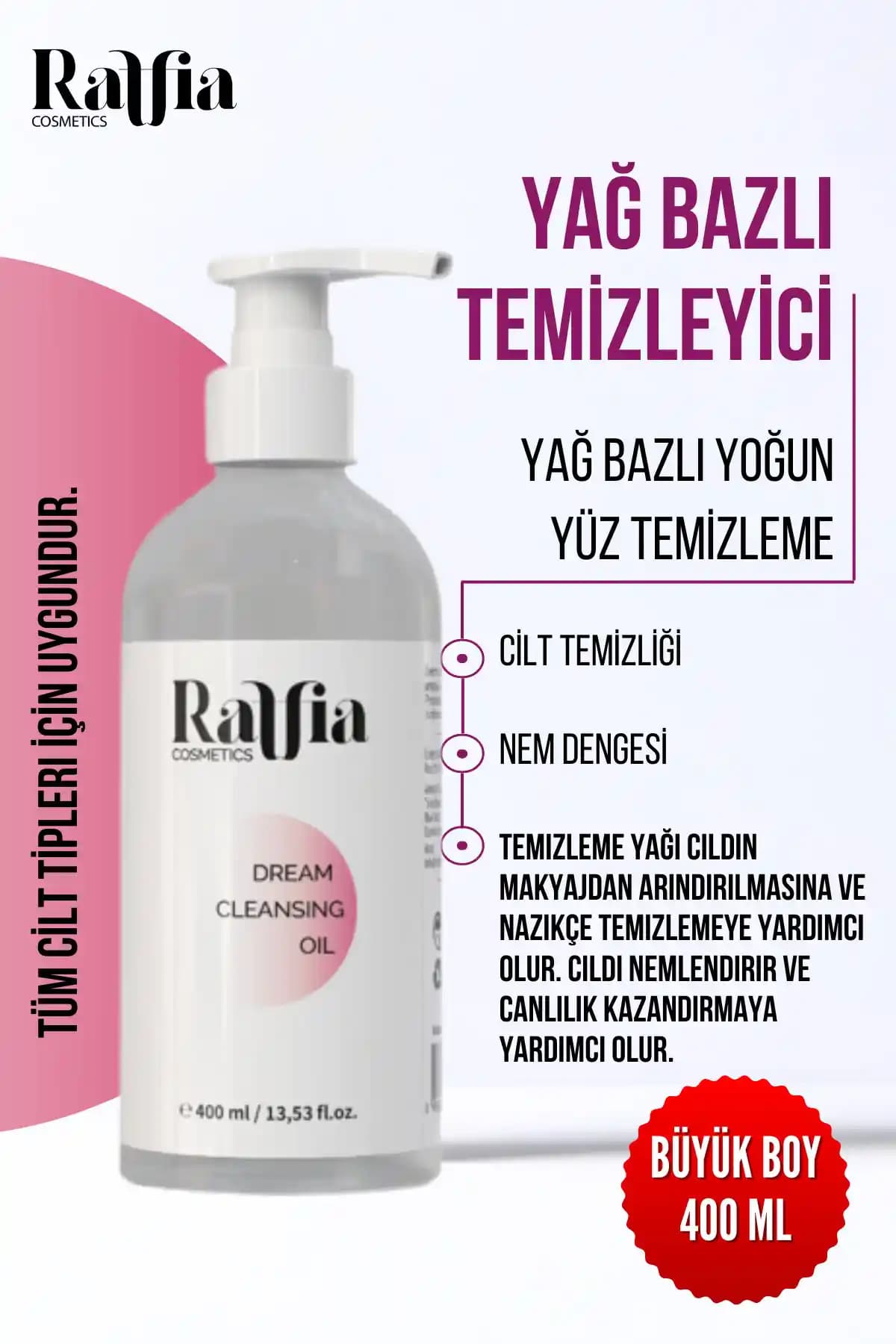 Raffia Cosmetics Yağ Bazlı Temizleyici: Hassas ve Sağlıklı Ciltler İçin Günlük Bakım Ürünü