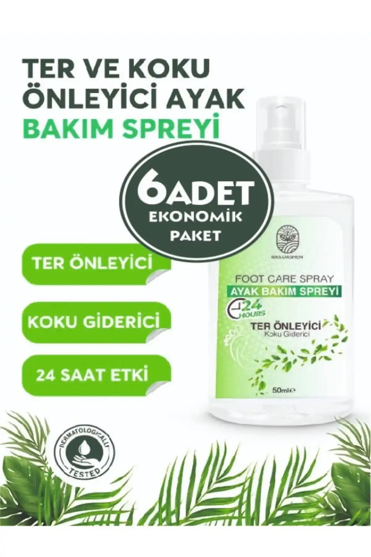 RAS DASHEN Ayak Koku Önleyici Bakım Sprey 50ml etkili ve güvenilir ayak hijyeni çözümü