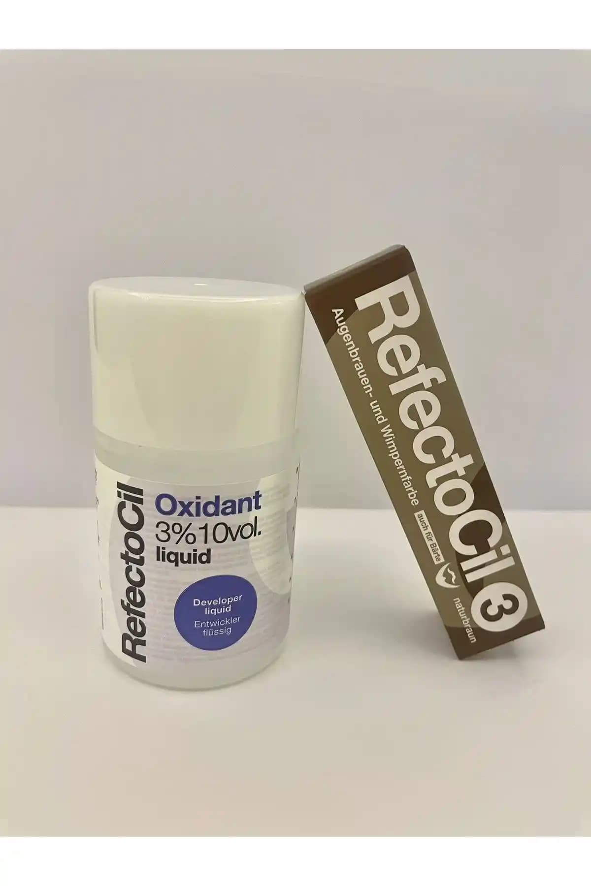 Refectocil Boya Oksidan İkili Paket Koyu Kahve Profesyonel Kaş ve Kirpik Boyası