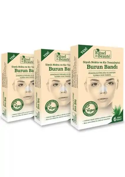 Rituel de Beaute Siyah Nokta Burun Bandı 3'lü: Vegan ve Dermatolojik Testli Temizlik Ürünü