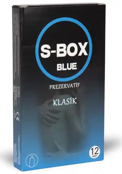S-Box Blue Kayganlaştırıcılı Klasik Prezervatif 12'li Güvenli ve Konforlu Kullanım İçin