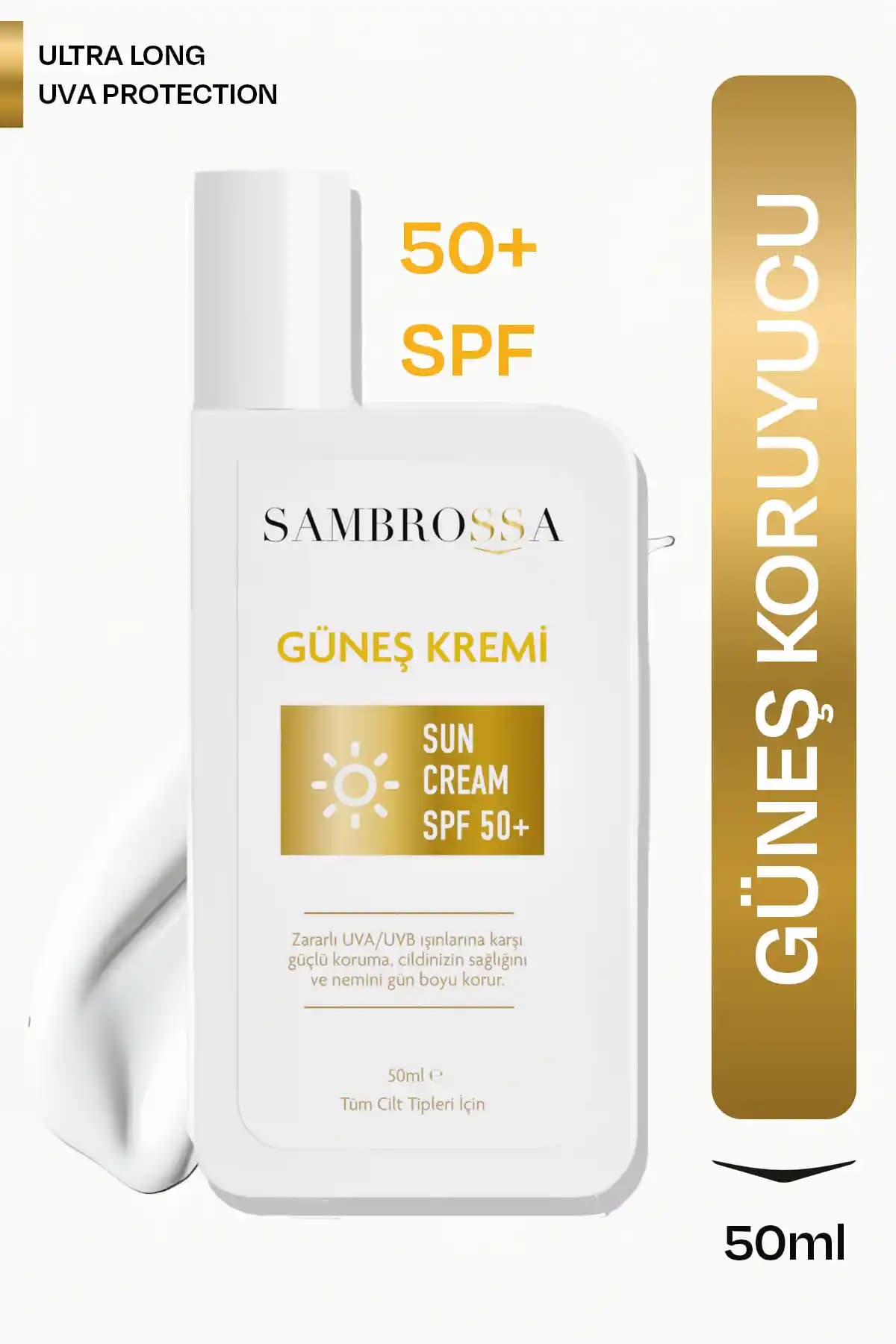 Sambrossa Güneş Kremi 50ml SPF 50+ ile Güçlü Koruma ve Cilt Bakımı