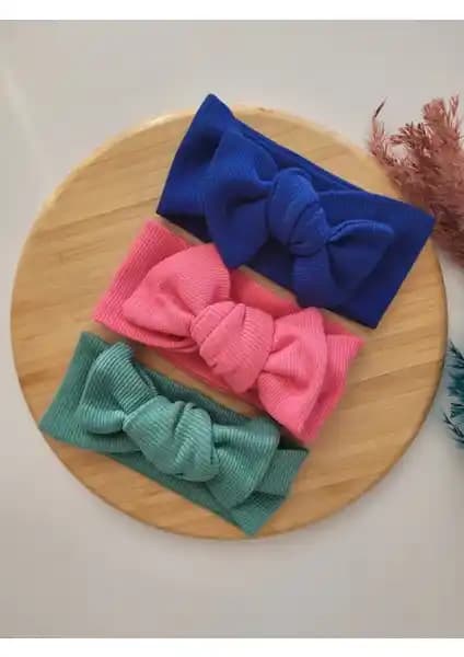 Seher Bebe Butik Kız Bebek ve Çocuk Ribana Bandana 3'lü Seti Şıklık ve Konfor Sunar
