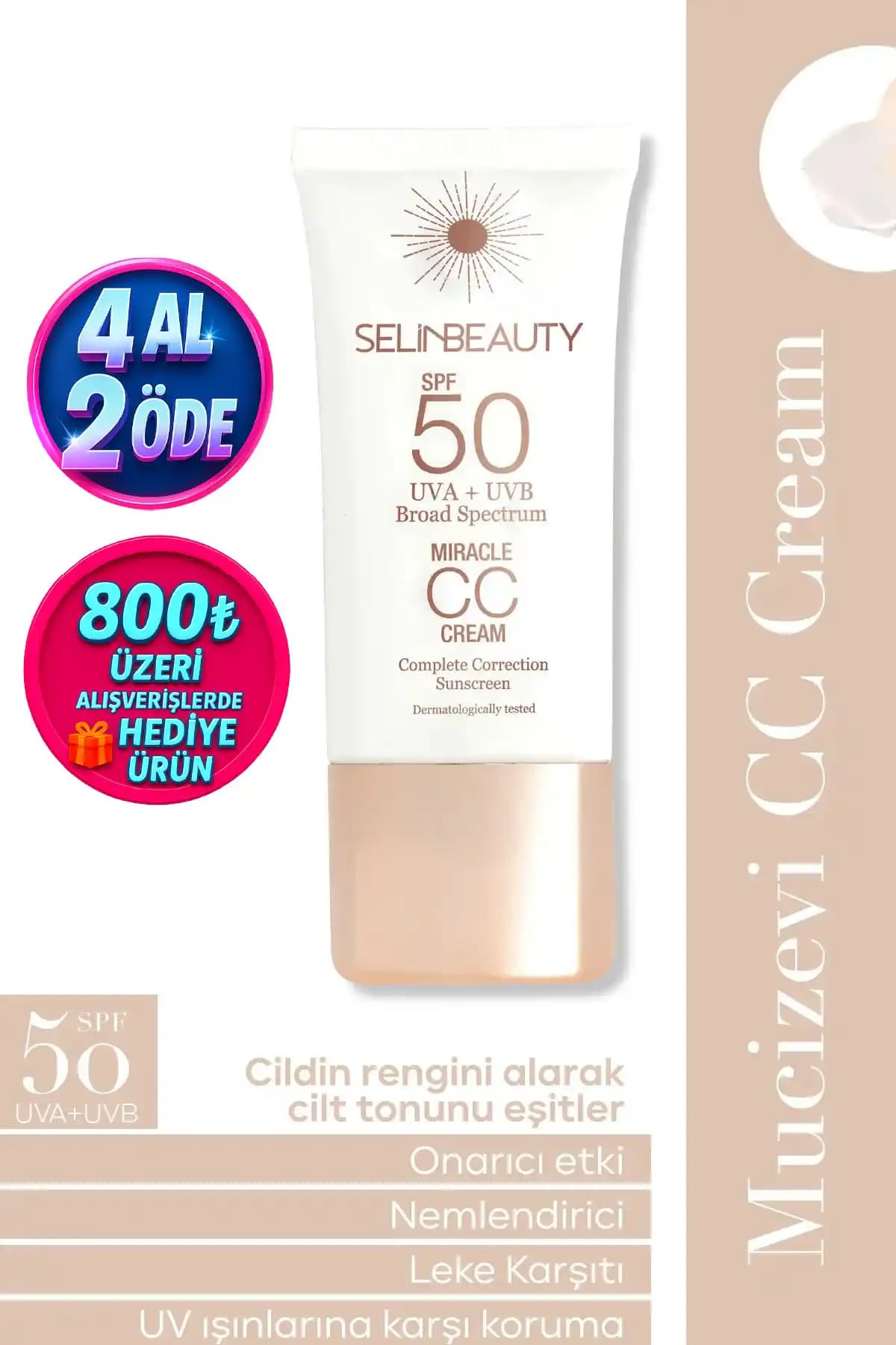 SELİNBEAUTY Miracle CC Krem: Günlük Kullanım İçin Çok Yönlü ve Koruyucu Cilt Bakım Ürünü