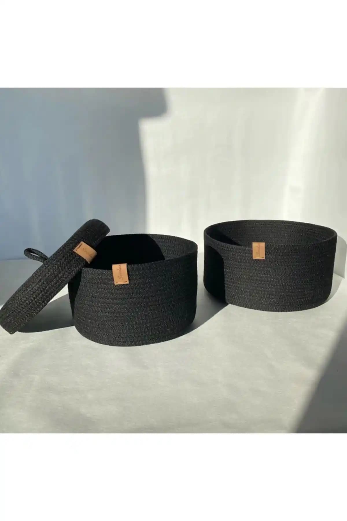 Sevdam Sepet Siyah İkili Kapaklı Saklama Kutuları Ev Dekorasyonunda Şıklık ve Fonksiyonellik