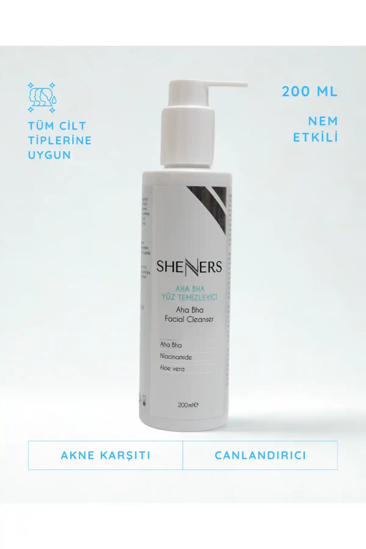 Sheners Aha Bha Doğal Arındırıcı Yüz Temizleme Jeli: Hassas ve Kuru Ciltler İçin Etkili Bakım